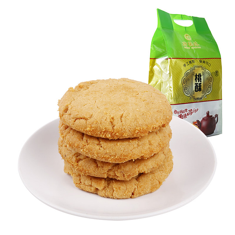 功德林 中华老字号袋装桃酥老式传统糕点500g