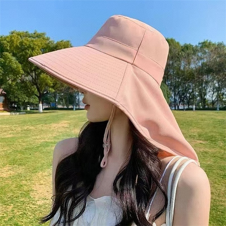 Sun Hat Summer UV Protection Pink Mean Size 1pc