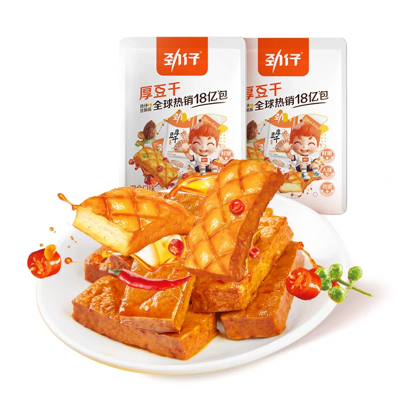 Jinzai Thick Dried Tofu Spicy 220g 220 g