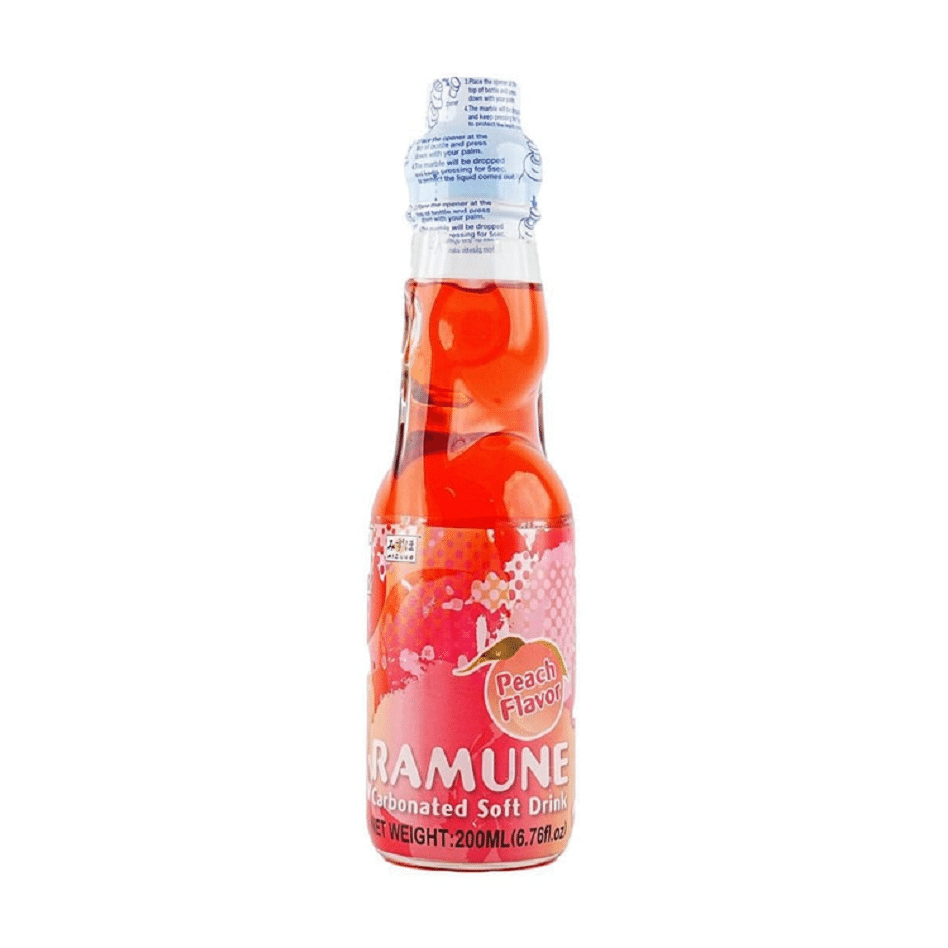 日本MIZUHO瑞橞 弹珠汽水 桃子味200ml 1 瓶