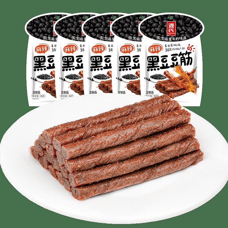 Yuan's Black Bean Spicy Strips 30g*10 Bags Snack 300 g