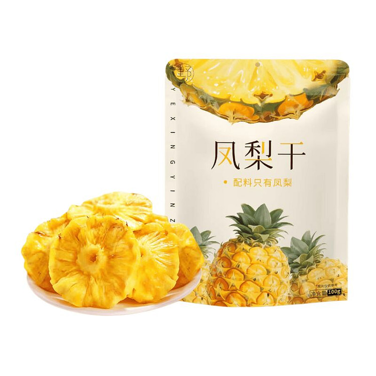 Thick-Cut Dried Pineapple 100g*1 Bag 100 g