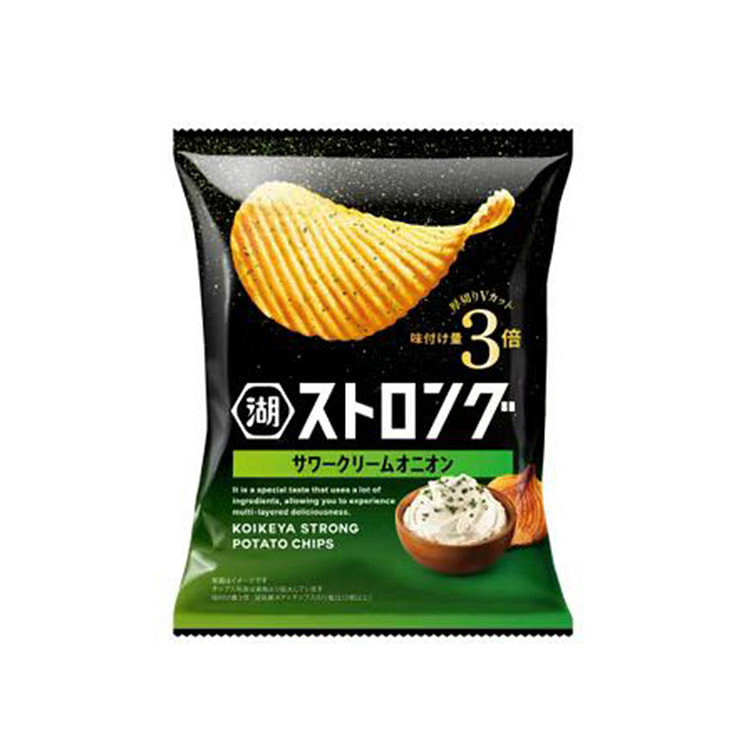 【日本直邮】 湖池屋 Strong薯片 浓厚酸奶油洋葱味