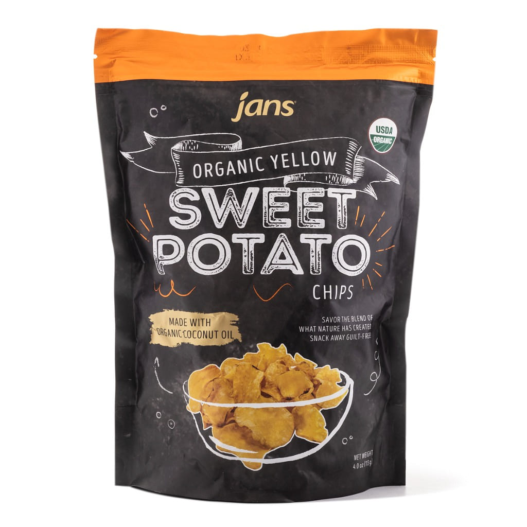Jans Organic Yellow Sweet Potato Chips 4 oz