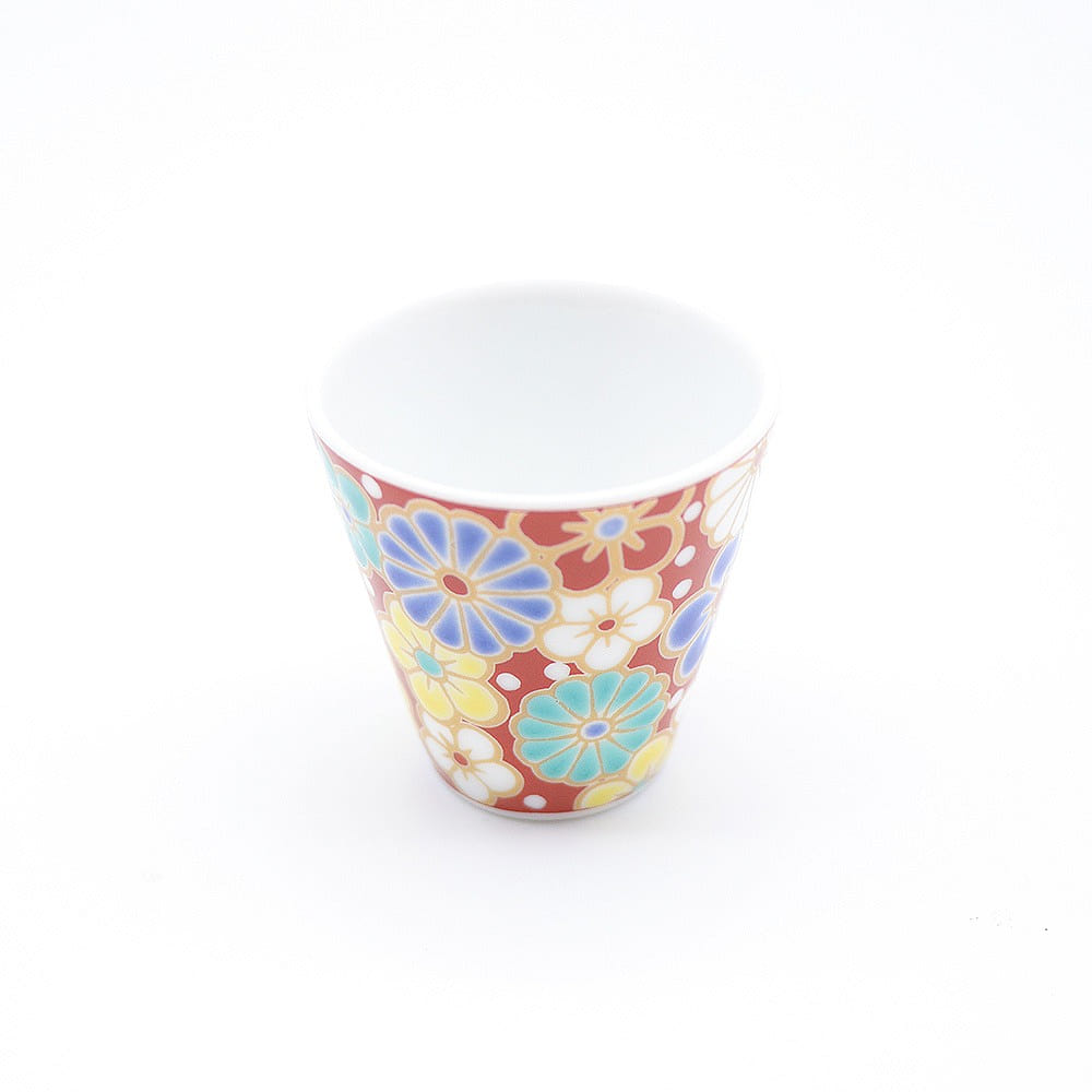 Kutani Ware Handmade Cup (Plum Chrysanth, 2.16x 2.08) Made in Japan 23 each