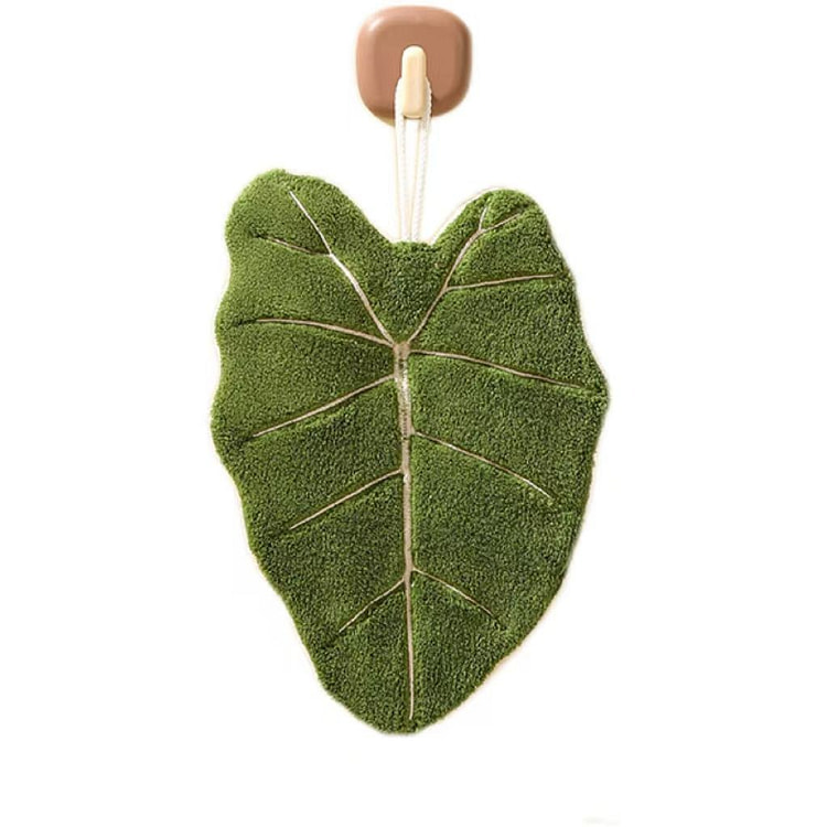 可挂式擦手巾 毛巾 珊瑚绒 加厚-海芋 1 个