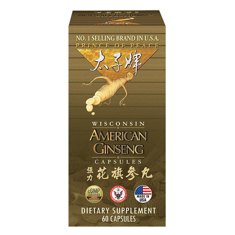 Prince of Peace American Ginseng Capsules, 60 capsules 1 bottle