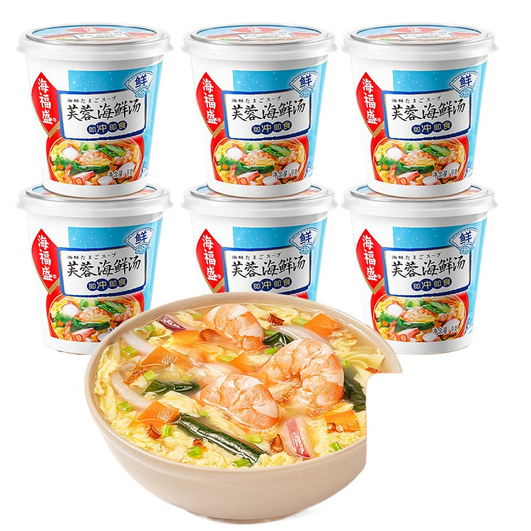 海福盛 芙蓉鲜蔬汤蔬菜速食汤包 芙蓉海鲜汤 9g*6杯装