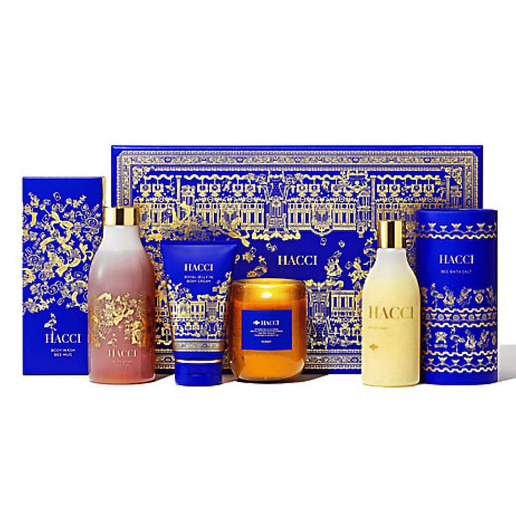 hacci圣诞限定蜂蜜茉莉花沐浴露身体乳浴盐四件套 1 盒
