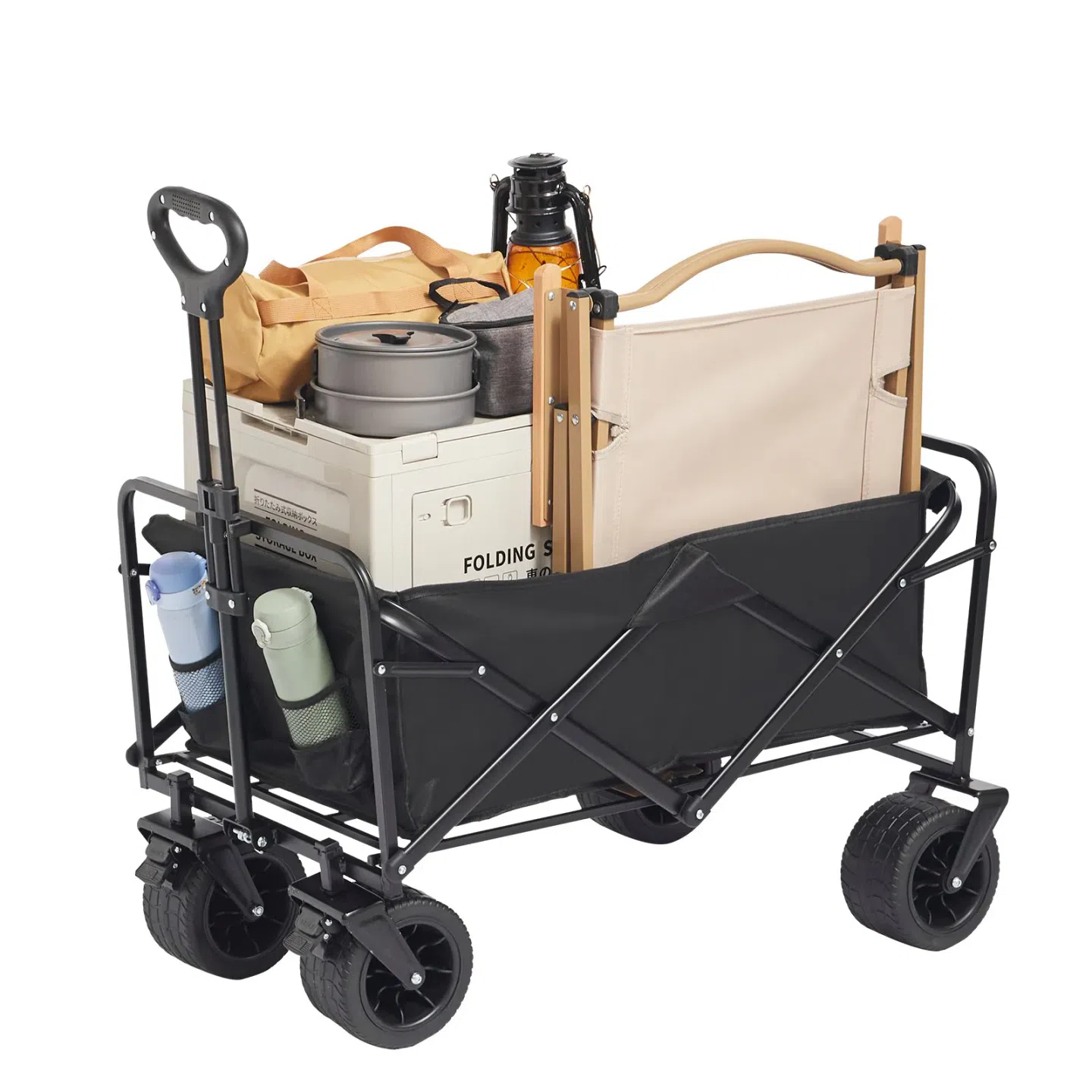 3 cu.ft Collapsible Folding Wagon Beach Wagon Cart 1 count