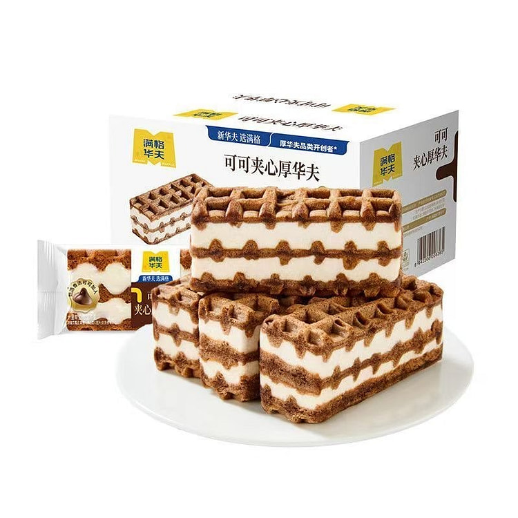 Cocoa-filled waffle cake nutritious breakfast 410 g