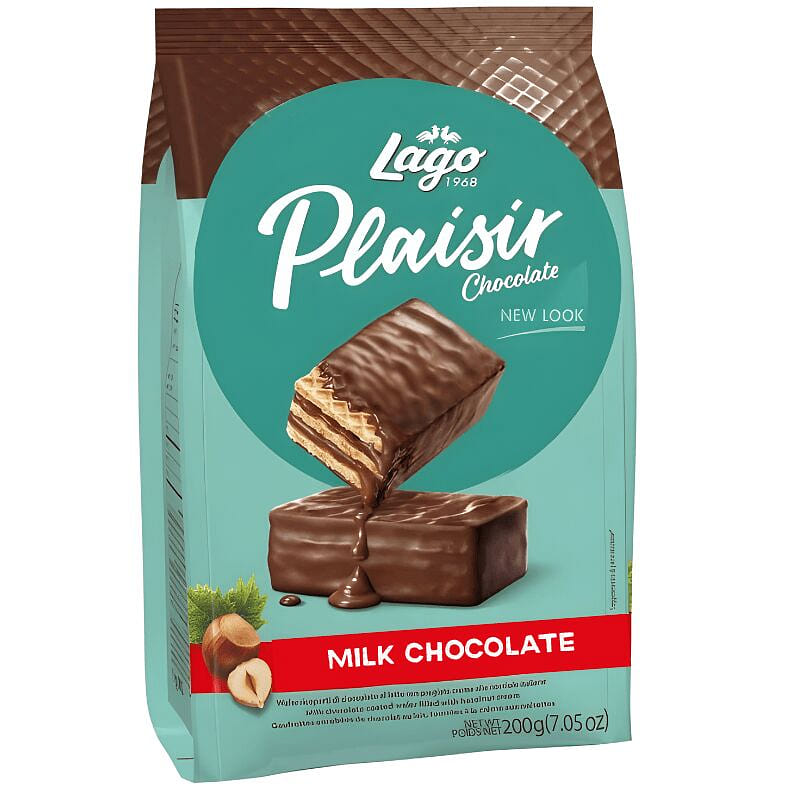 [LAGO] Plaisir Milk Chocolate Wafer – 200g 1 each