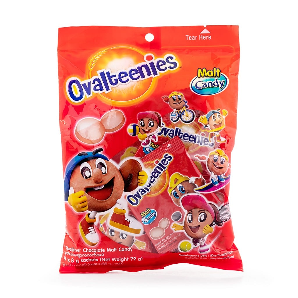 Ovalteenies 초코 엿 캔디 72 그램
