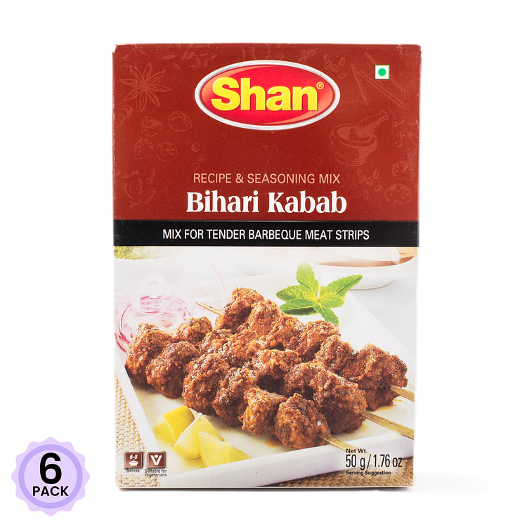 Shan 烧烤调味料(Bihari Kabab) 1.76 盎司*6 包