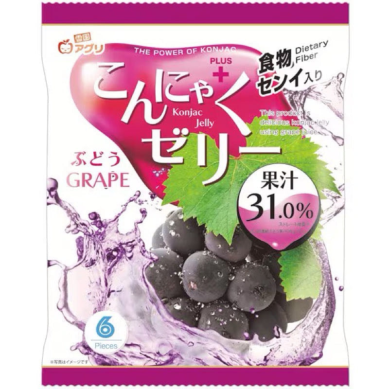 Yukiguni Agri Grape Konjac Jelly 16g x6p 1 each