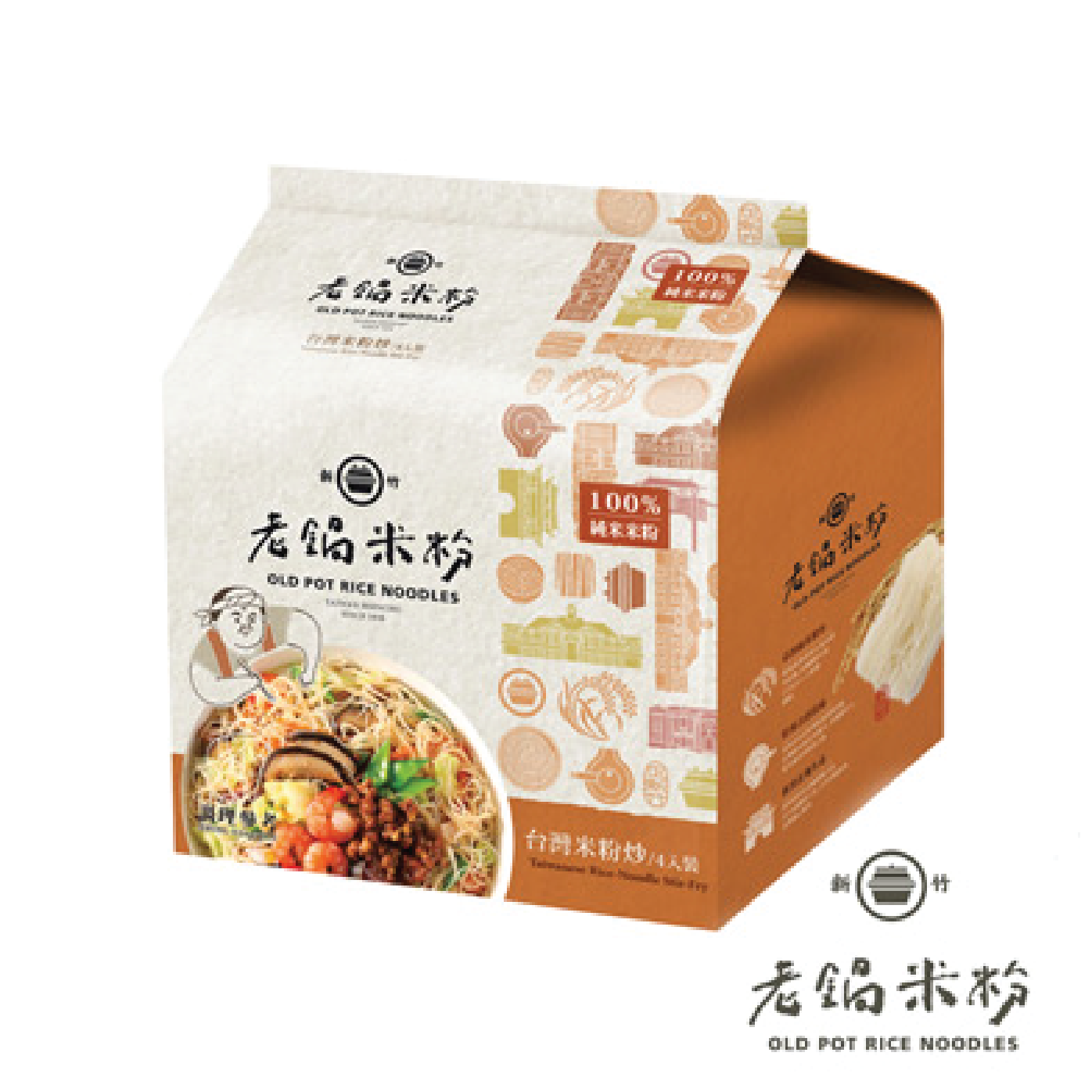 Taiwanese rice noodles fried flavor 70g x 4 bags 1 each