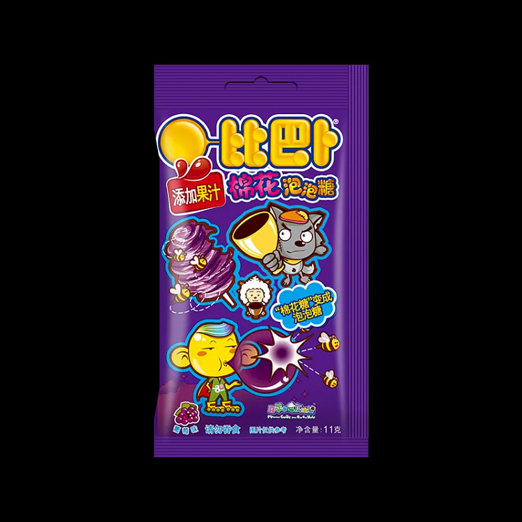 Bibab Grape Cotton Bubble Gum 11g 1 each
