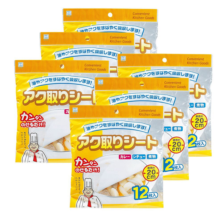 KOKUBO Kitchen Food Oil-Absorbing Paper Set 72pcs 6 pack