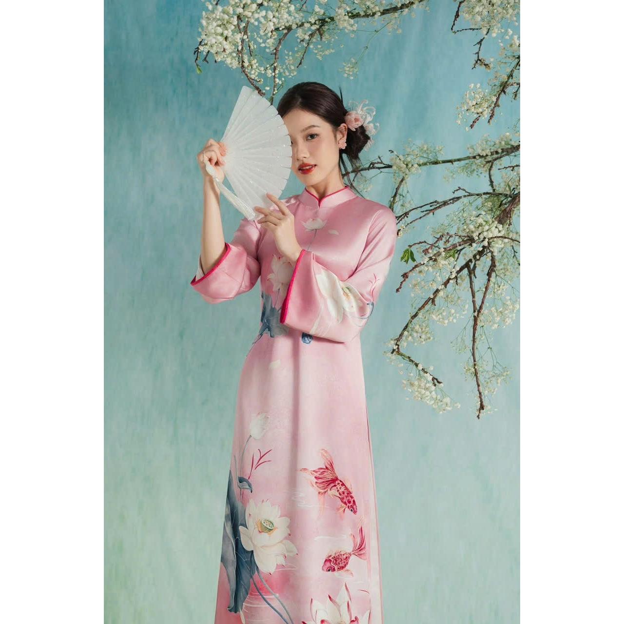 Cocolili Size L M181 Silk Ao Dai (with Pants) - Weee!