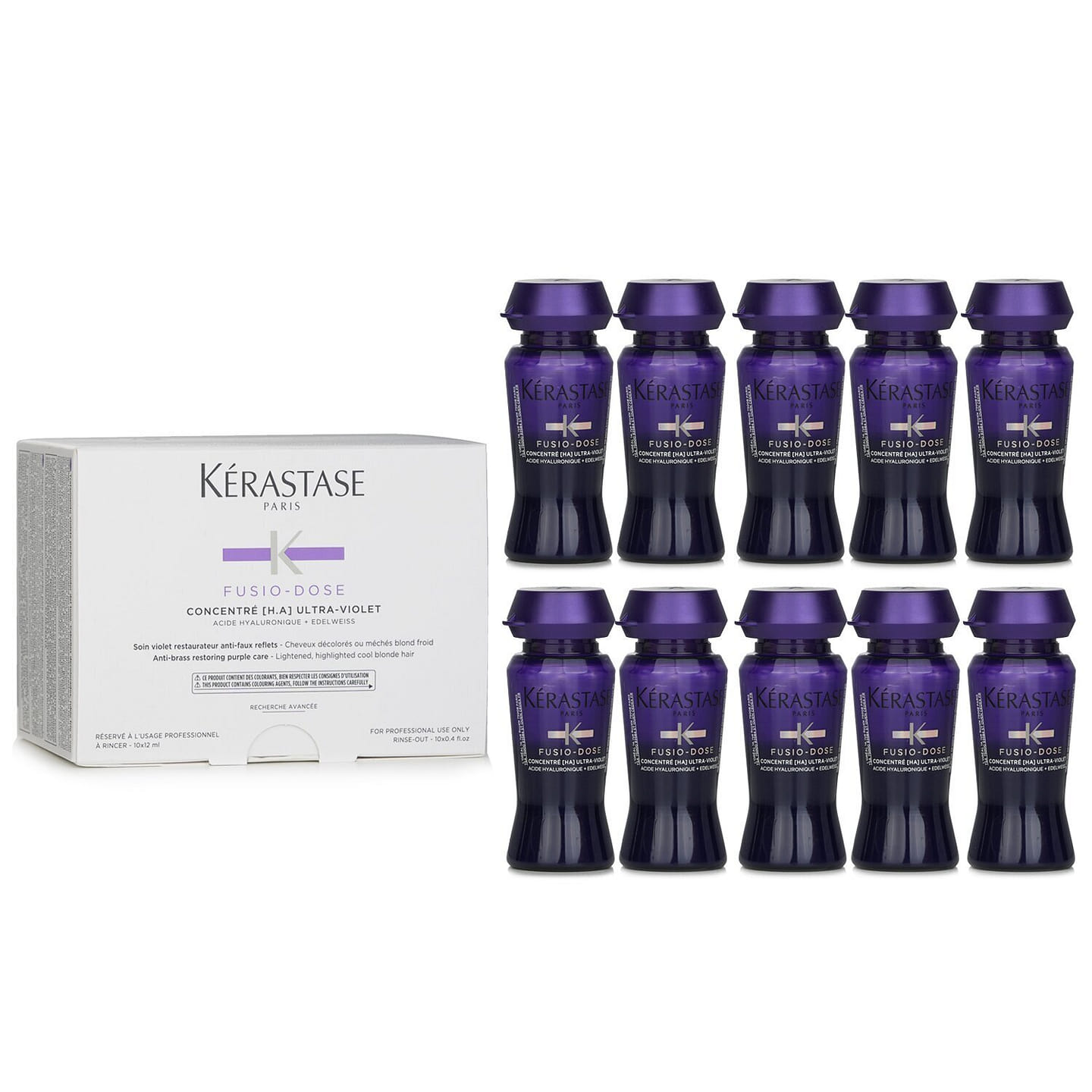 Kerastase Fusio-Dose Concentre H.A Ultra-Violet (For Lightened, Highlighted Cool Blonde Hair) 10x12ml/0.4oz 10 ml