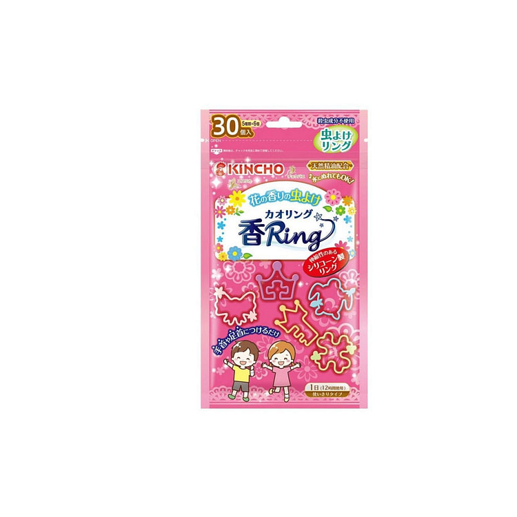 KINCHO KAORI RING Insect Repellent Ring 30pcs Pink 1 each