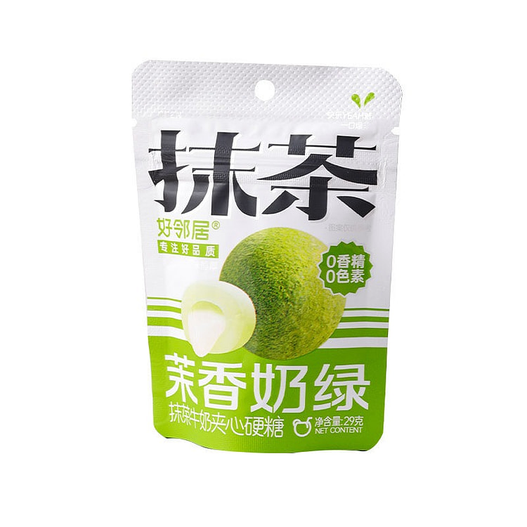 好邻居抹茶椰子糖27g*6袋椰汁爆浆夹心硬糖零食 162 克