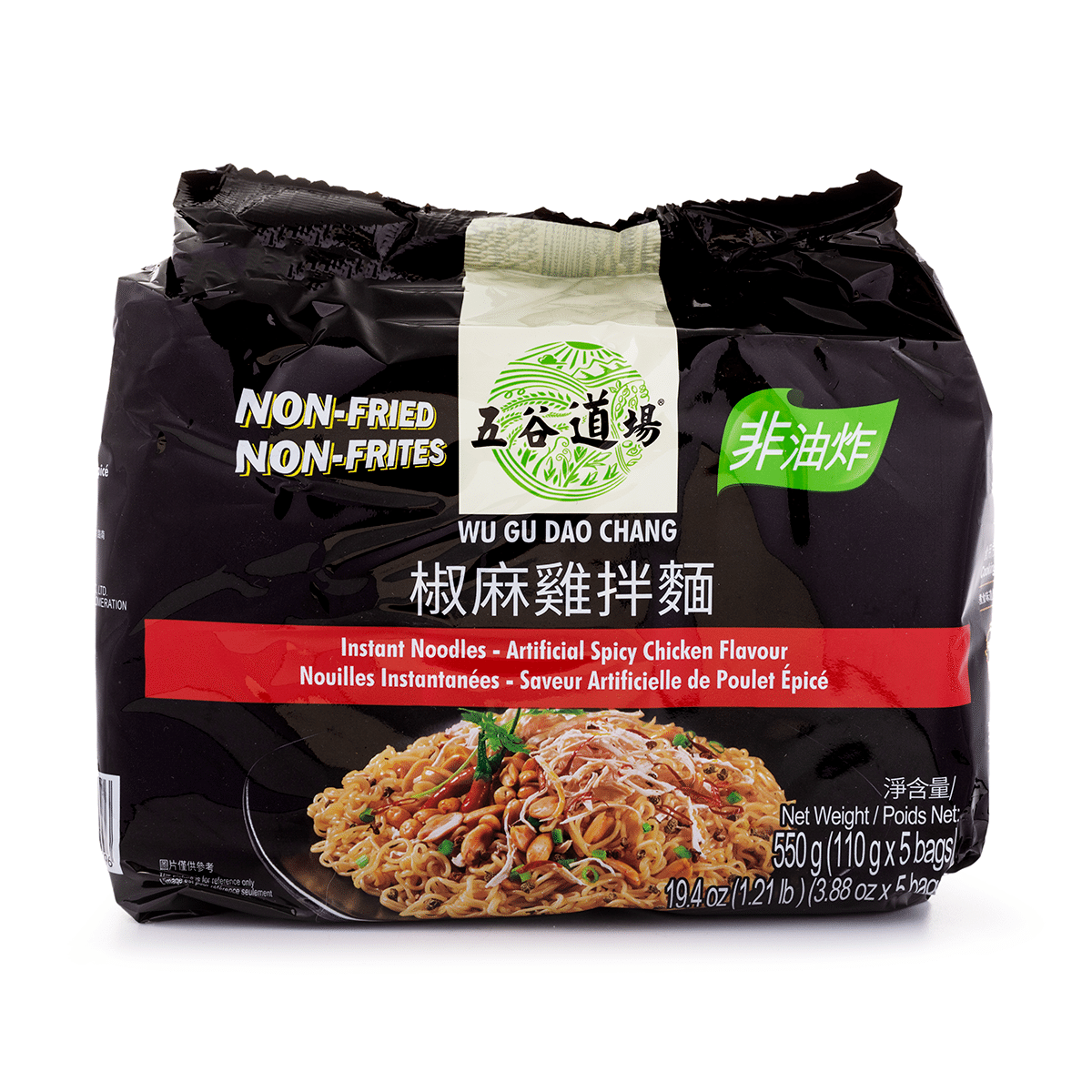 WuGuDaoChang Instant Noodles Spicy Chicken Flavor 5pk 550 g