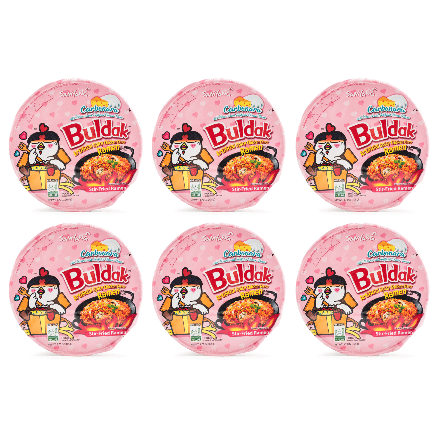 Mì Samyang Buldak Carbonara Vị Gà Nóng (6 Bát) 1 phần