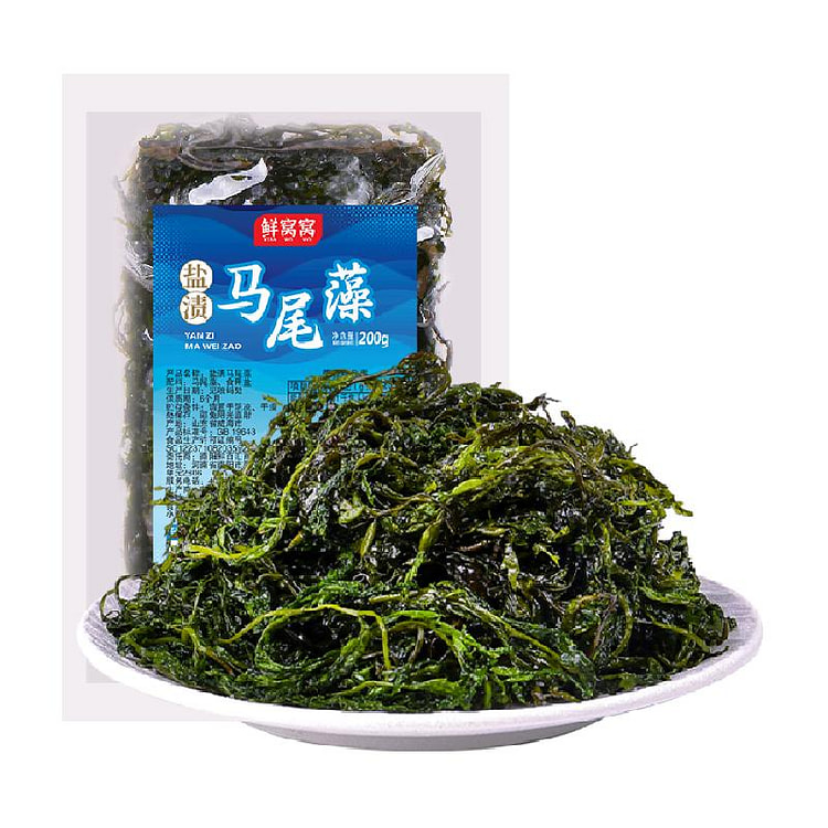 鲜窝窝盐渍马尾藻鞭炮笋长寿菜200g/袋