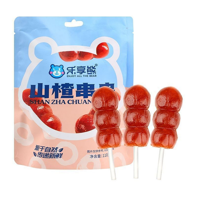 乐享熊山楂串串糖葫芦山楂球棒棒糖蜜饯110g*1袋 110 克