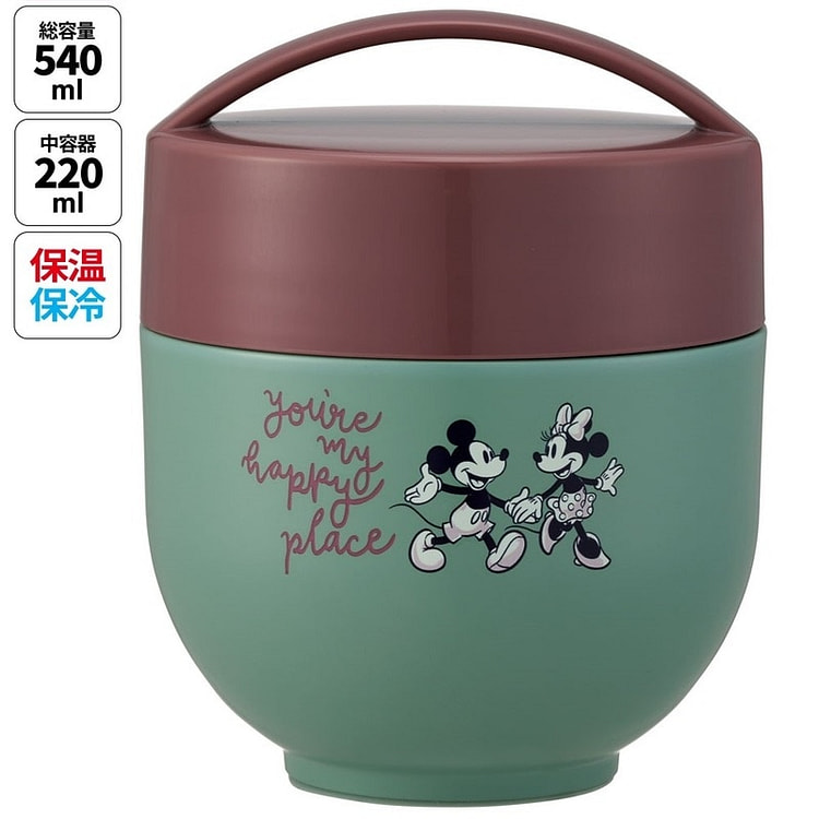 Skater Mickey & Friends 2-layer Lunch Jar 540ml