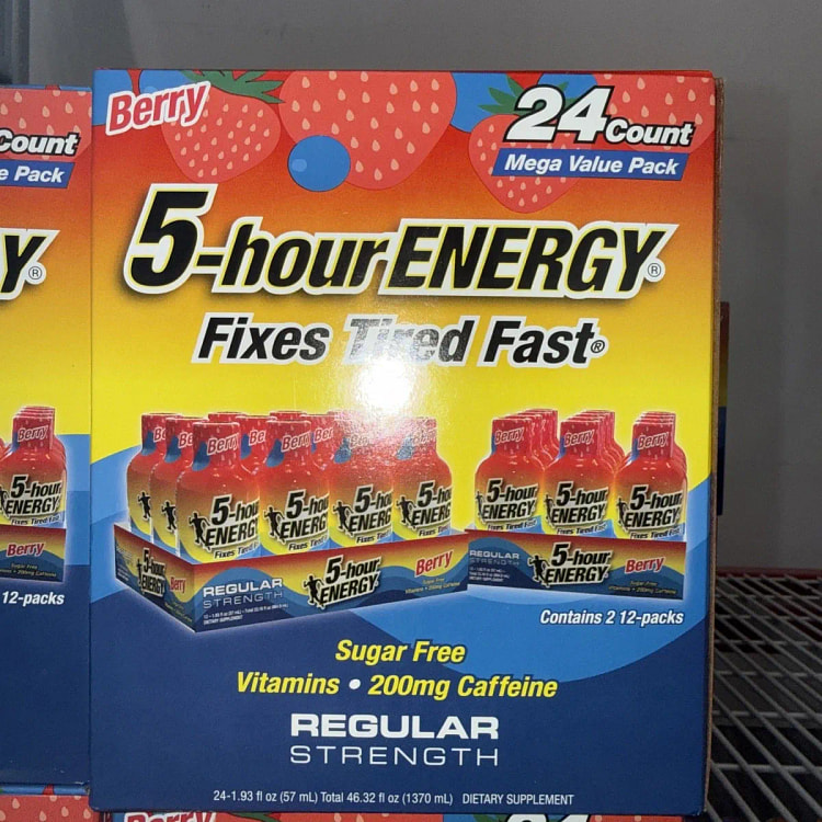 5-hour ENERGY Shot, Strength Berry - 1.93 oz, 24PK 1 box