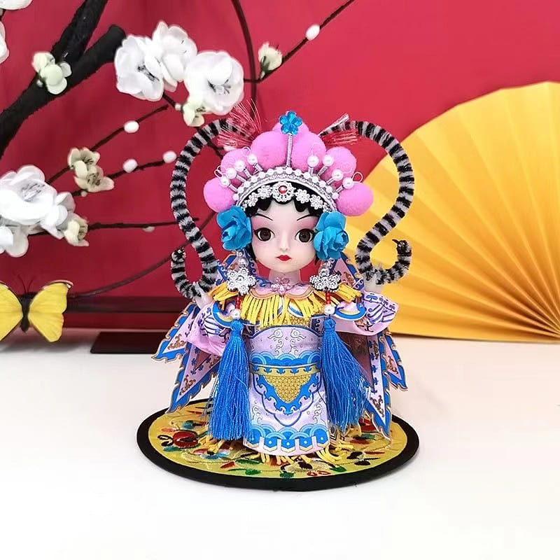 Handmade Peking Opera Figurine – Silk Cloth Doll for Home Decor and Gifts-08 150 g