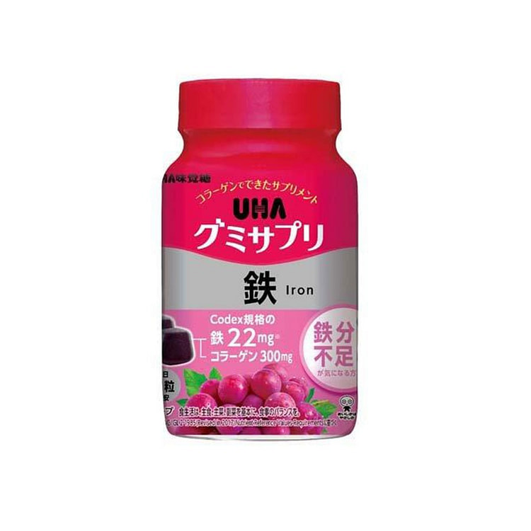 日本悠哈味觉糖补铁富铁孕期营养软糖葡萄味 60粒