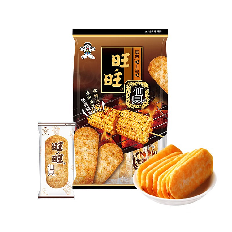 旺旺 仙贝 烤玉米味 56g 零食膨化食品