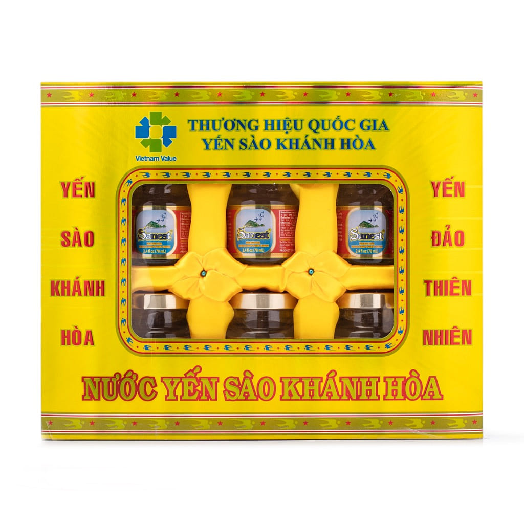 Nước Yến Sanest Khánh Hòa (Lọ Thủy Tinh) 6 lọ 1 hộp
