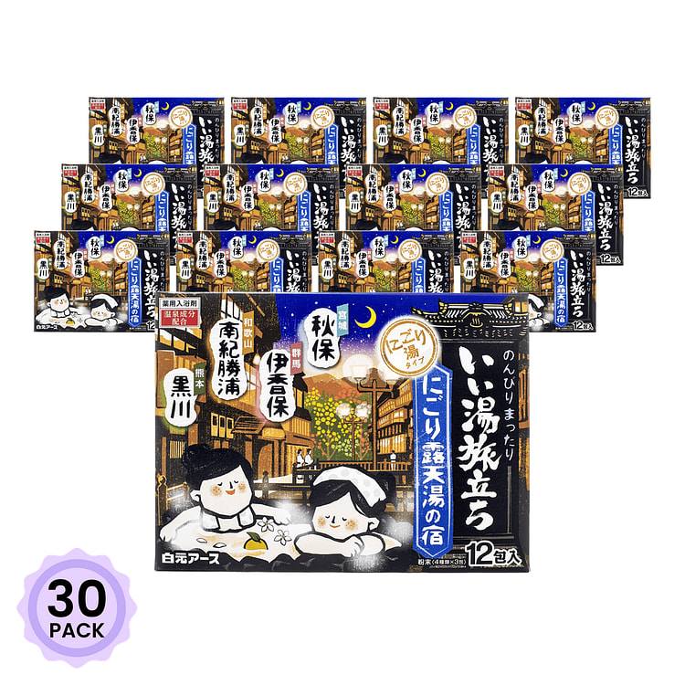 白元 名汤之旅 雪见浊汤之夜温泉浴盐 12包 300 克*30 包