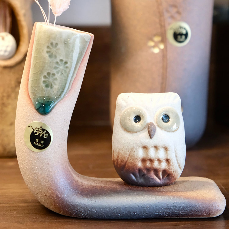 Shigaraki Owl Mini Flower Vase(Gift Box)