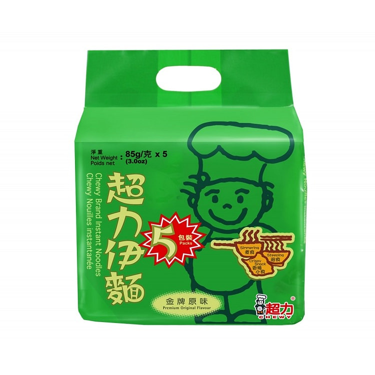 超力牌* 劲道方便面（伊麵）5包