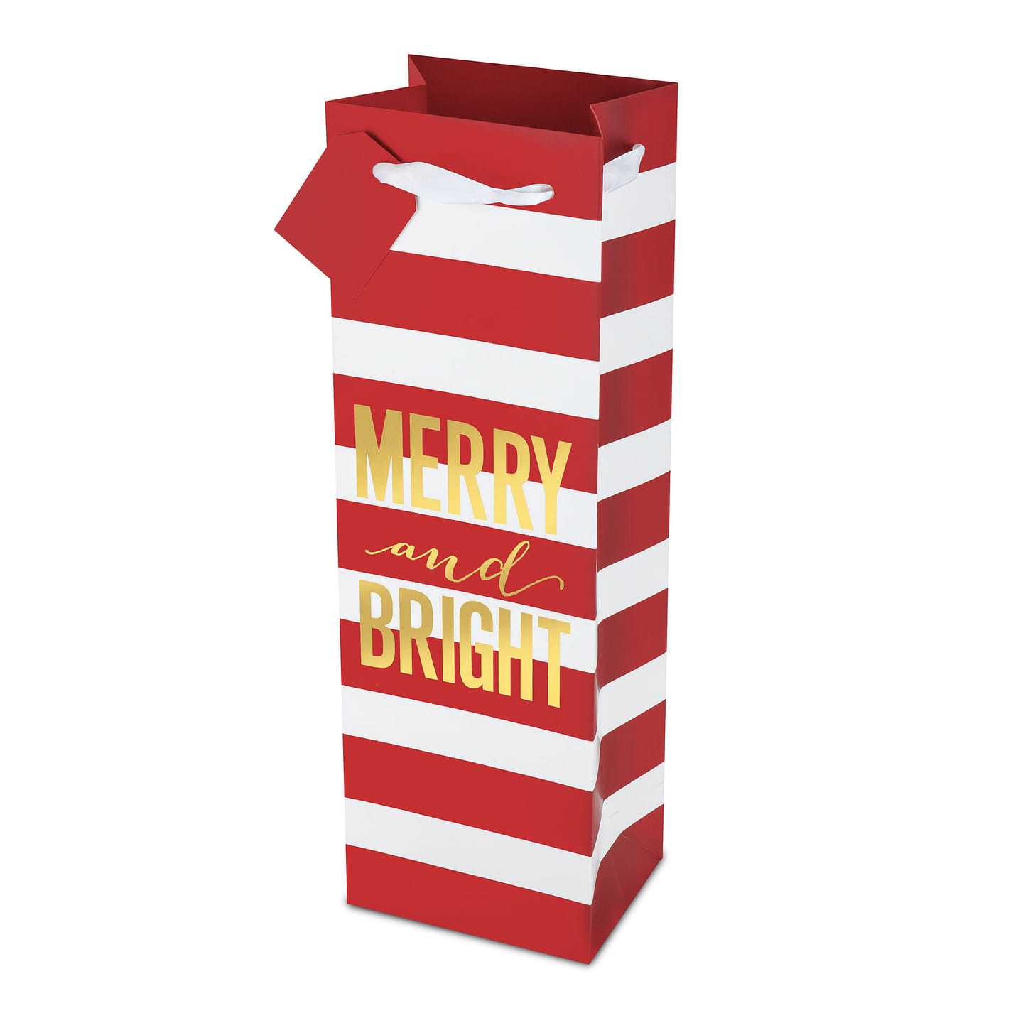 Merry and Bright Stripes Wine Bag by Cakewalk 1 each