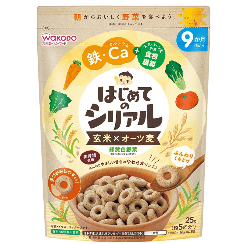 Wakodo First Cereal Brown Rice Oat Vegetable 25g 25 g