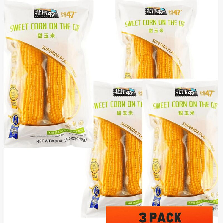 北纬47°鲜玉米 水果甜玉米400克*3 400 克