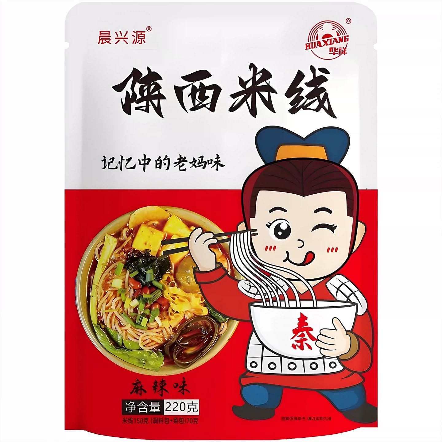 Huaxiang Xi’an Specialty Spicy Rice Noodles 1 Bag 220 g