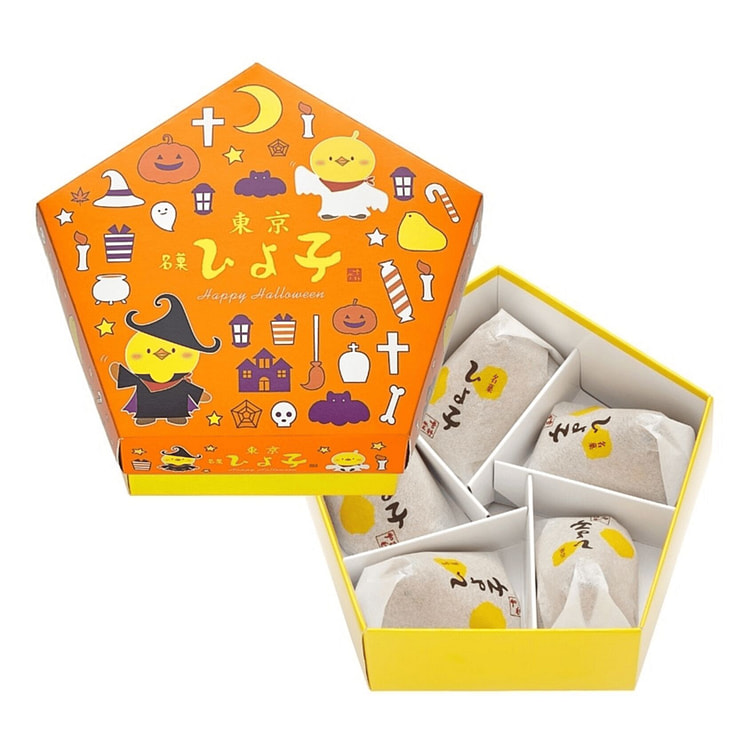 吉野堂万圣节限定小鸡豆沙蛋糕 5枚入 1 盒
