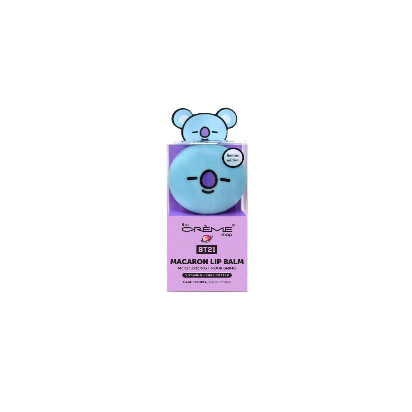 THE CREME SHOP Macaron Lip Balm – BT21 Koya Acai Berry 1 each