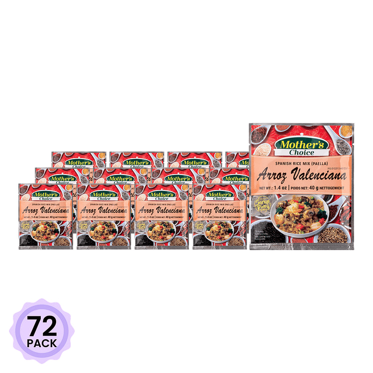 Mother's Choice Spanish Rice Paella Mix (Arroz Valenciana) 1.4 oz*72 pack