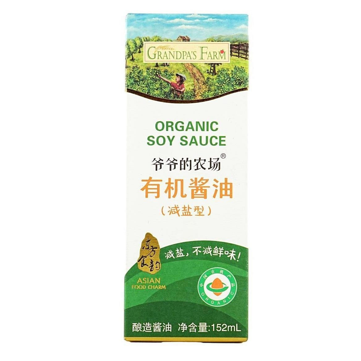 Grandpa's farm Organic soy sauce (low salt) 152ml 1 bottle