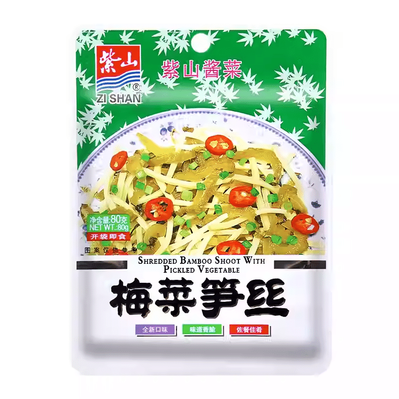 Mustard greens shredded bamboo shoots 80g*1 pack 80 g