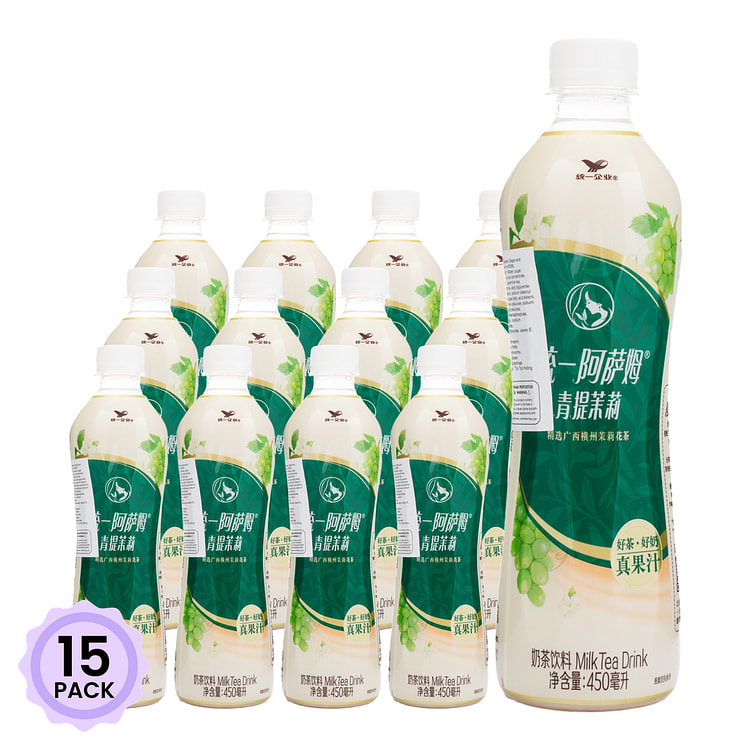 统一 阿萨姆奶茶青提茉莉味 450 毫升*15 包