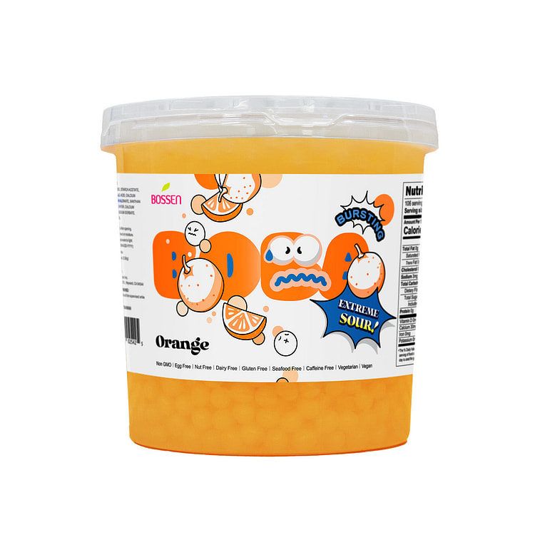 Bossen Bursting Boba Sour - Orange (7.04 lbs)